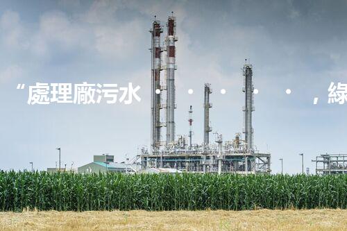 “處理廠污水，綠色凈化新篇章”
